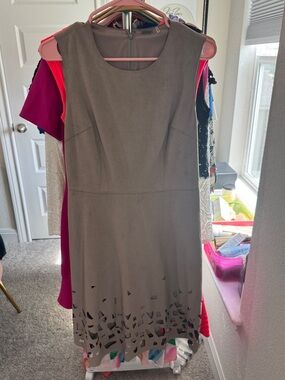 Elie Tahari Faux Suede Dress Sz 6